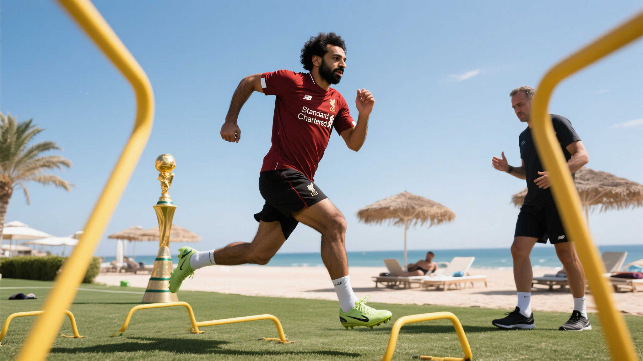 33岁萨拉赫度假不停歇,烈日下坚持跑步与腿部训练,用汗水诠释英超金靴拼劲 33岁萨拉赫度假不停歇,烈日下坚持跑步与腿部训练,用汗水诠释英超金靴拼劲